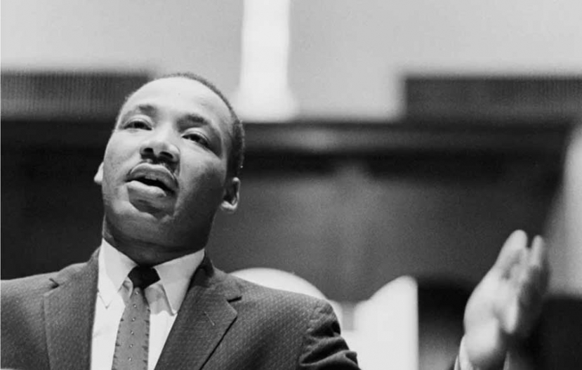 Dr. Martin Luther King Jr. preaching from his pulpit in 1960 at the Ebenezer Baptist Church in Atlanta, Georgia.